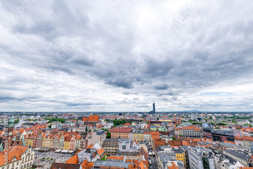 Cityscape of Wroclaw, Poland, with the Sky Tower