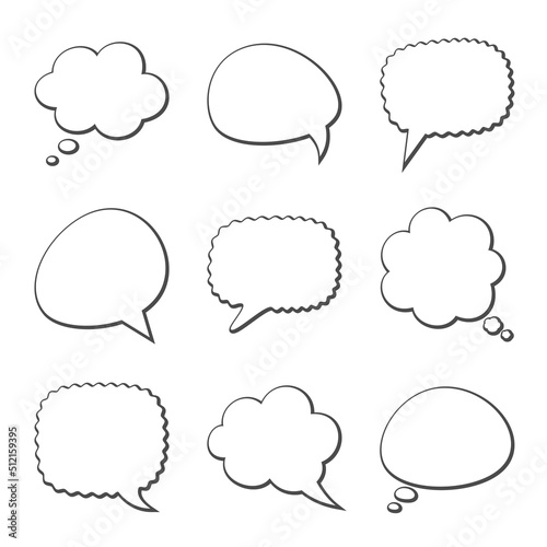 Collection of speech bubbles isolated
