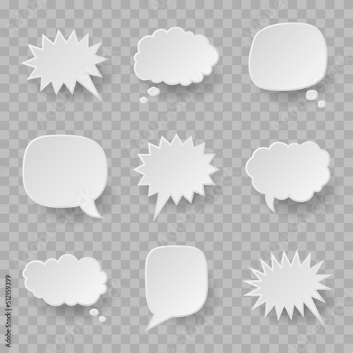 Collection of speech bubbles isolated