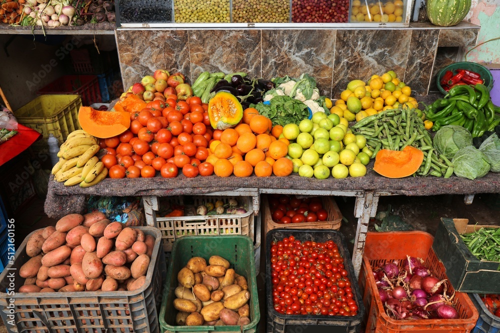 Vegetable store in Morocco