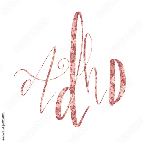 Adhd Attention deficit hyperactivity disorder Awareness Month October banner template with handwritten brush lettering