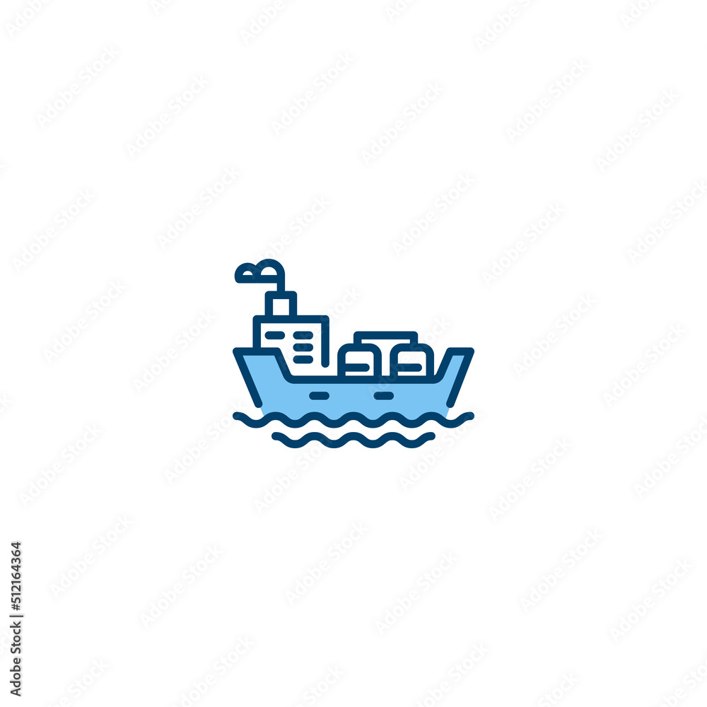 Oil Tanker filled line icon. linear style sign for mobile concept and web design. Outline vector icon. Symbol, logo illustration. Vector graphic Oil Tanker filled line icon. linear style sign for mobile concept and web design. Outline vector icon. Symbol, logo illustration. Vector graphic