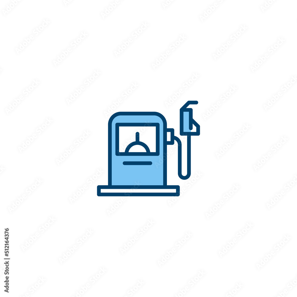 Gas station filled line icon. linear style sign for mobile concept and web design. Outline vector icon. Symbol, logo illustration. Vector graphic Gas station filled line icon. linear style sign for mobile concept and web design. Outline vector icon. Symbol, logo illustration. Vector graphic
