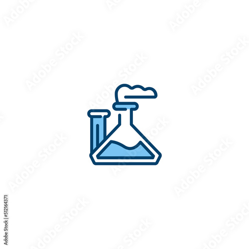 Chemical Analysis filled line icon. linear style sign for mobile concept and web design. Outline vector icon. Symbol, logo illustration. Vector graphic