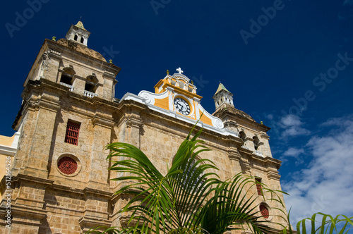 San Pedro Claver Church, Main facade (1603), Cartagena de Indias, Bolivar Department,Colombia, South America.
 photo