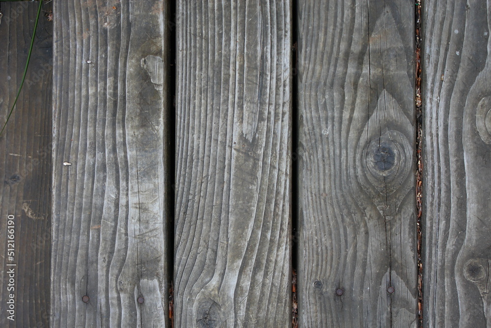 Fototapeta premium Old wooden decking background, Old wooden decking, Mapping gray old wooden decking background.