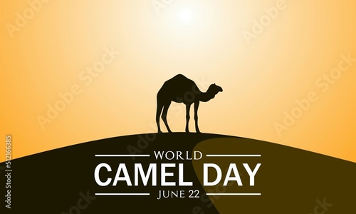 World Camel day theme vector illustration. 