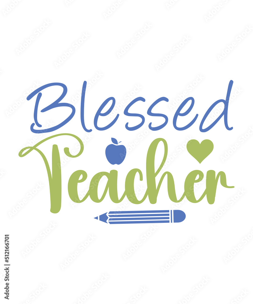 Fototapeta premium teacher t shirt, mug designs
