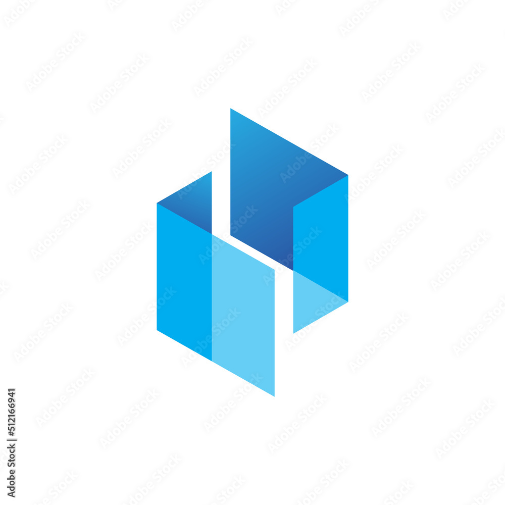 Vector arrows as a logo design element similar to a paper box. Material design, origami flat style. Application icon. Vector arrows as a logo design element similar to a paper box. Material design, origami flat style. Application icon.