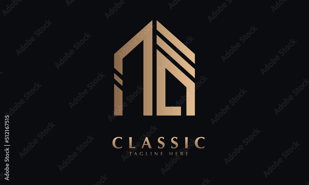 property or tower  vector logo monograme template