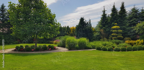 Garden panoramic view