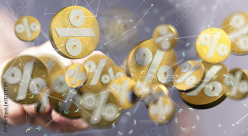 Percent sign 3d symbol mode...