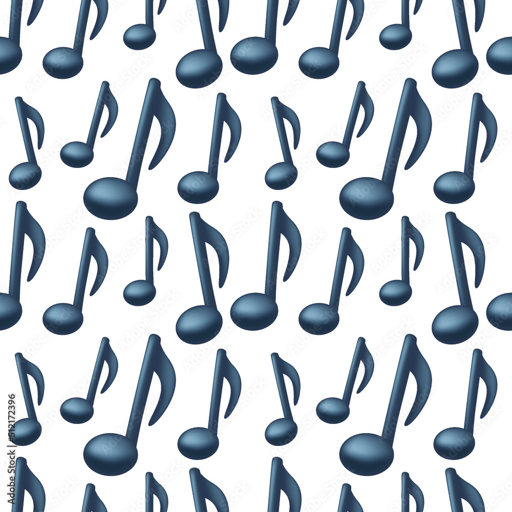 Musical Notes Emoji Icon Illustration Sign. Music Singing Vector Symbol