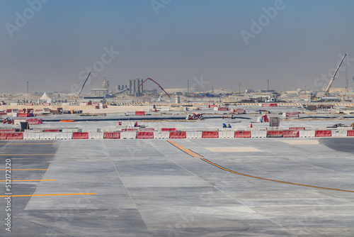 Construction site at the airport of city Doha, Qatar © ihorbondarenko