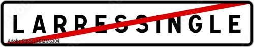 Panneau sortie ville agglomération Larressingle / Town exit sign Larressingle photo