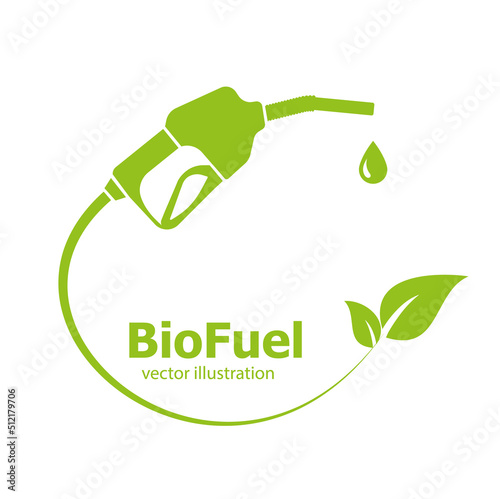 Icon logo with the concept of green energy, especially fuel energy sources