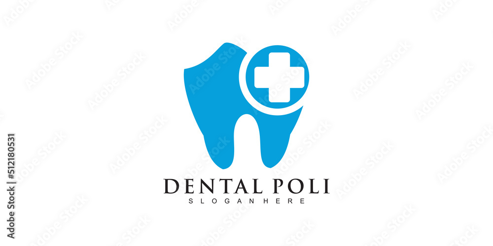 Dental logo concept with unique and creative style premium vector Dental logo concept with unique and creative style premium vector