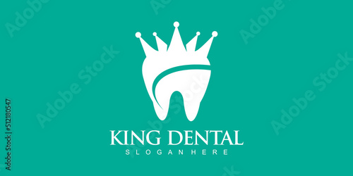 Dental logo concept with unique and creative style premium vector