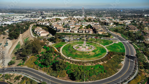 aerial view of Long Beach California, Signal Hill