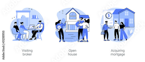 Real estate broker isolated cartoon vector illustrations se