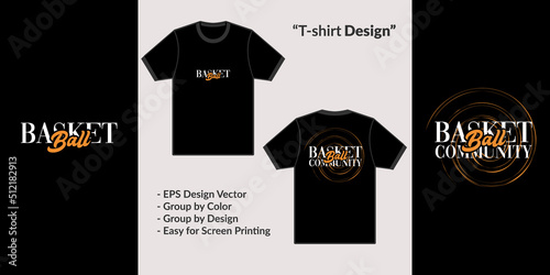 Streetwear basketball community theme design for premium t-shirt vector clothing merchandise