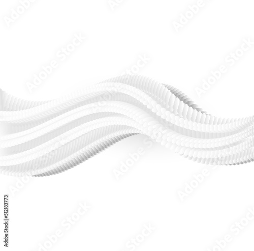 3d illustration of grey and white colored abstract wavy lines background.