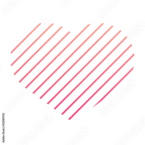 Fototapeta Naklejka Na Ścianę i Meble -  gradient line pattern heart
