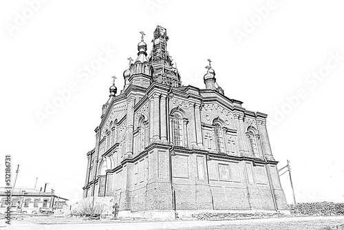 Church of Alexander Nevsky in the city of Verkhnyaya Tura. Russia photo