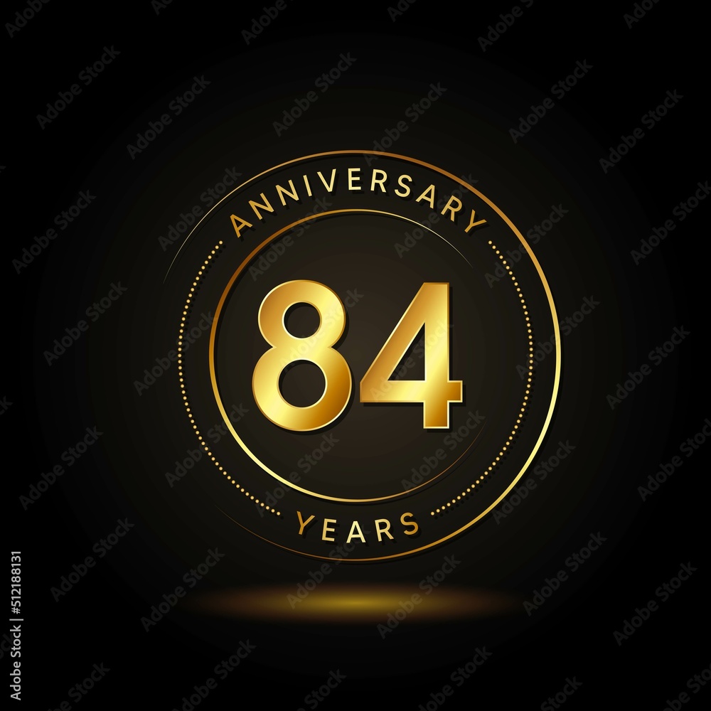 84 Years Anniversary Celebration Vector Template Design Illustration 84 Years Anniversary Celebration Vector Template Design Illustration
