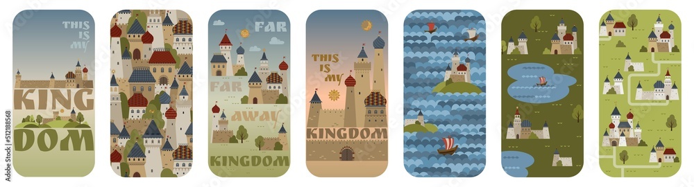 A set of designs for printing on phone cases.
