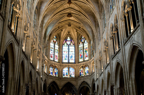 Interiors of a church, St. Severin church, Latin Quarter, Paris, Ile-de-France, France