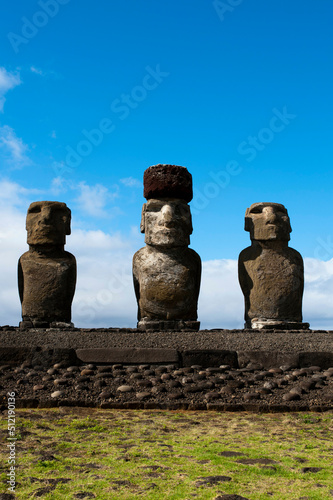 Chile, Easter Island, Rapa Nui, Ahu Tongariki photo