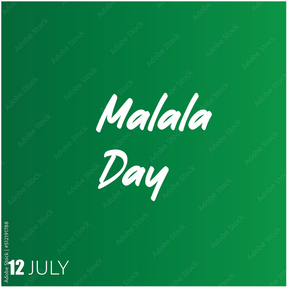 Malala Day Vector. Good for media history, advertisements, posters. Simple and elegant design