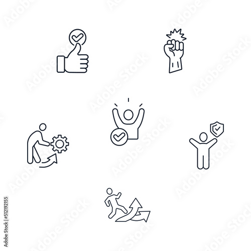 resilience icons  symbol vector elements for infographic web