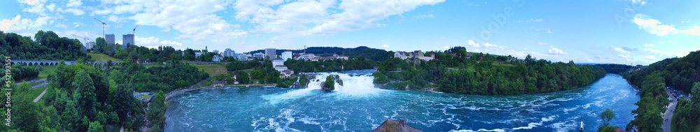 Schaffhausen, Schweiz: Panorama um den Rheinfall