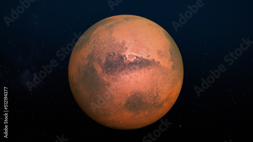 3D Rendering 4K Mars Planet