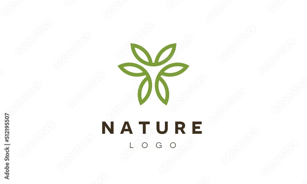 Green nature logo - obrazy, fototapety, plakaty 