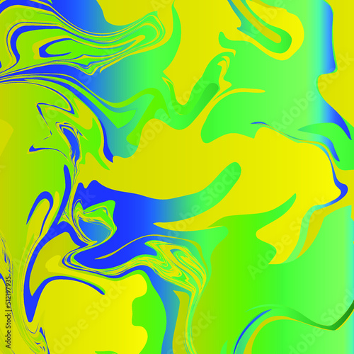 Fluid abstract flow colorful waves background. Ink splash. Vector illustration.