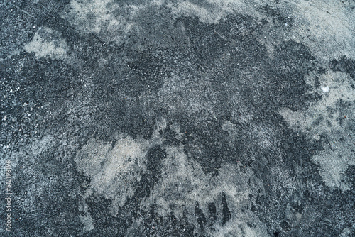 Grey Abstract old dirty dark cement wall background on ground texture. photo