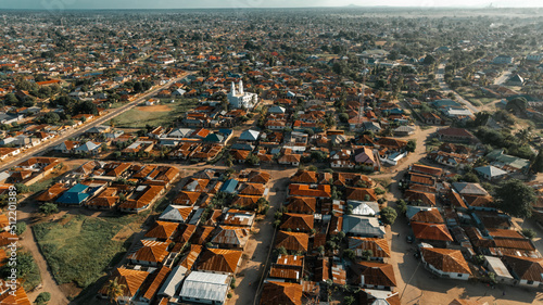 Aerial view of Tanga city, Tanzania photo