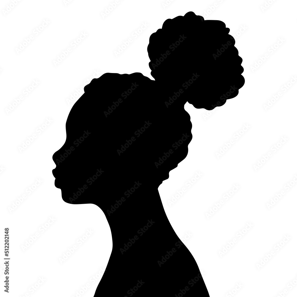 Woman Head Black and White Vector Silhouette. Beautiful Girl Fashionable Haircut style. Simple Elegant Woman Silhouette Icon Isolated. Woman Head Black and White Vector Silhouette. Beautiful Girl Fashionable Haircut style. Simple Elegant Woman Silhouette Icon Isolated.
