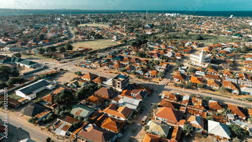 Aerial view of Tanga city, Tanzania photo