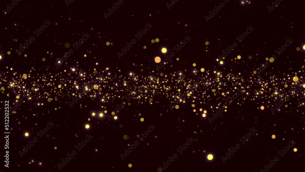 golden glitter stars motion graphics background