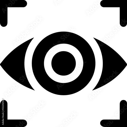 eye tracking icon vector design. Target symbol icon, eye tracking icon. eye virtual reality pictogram vector