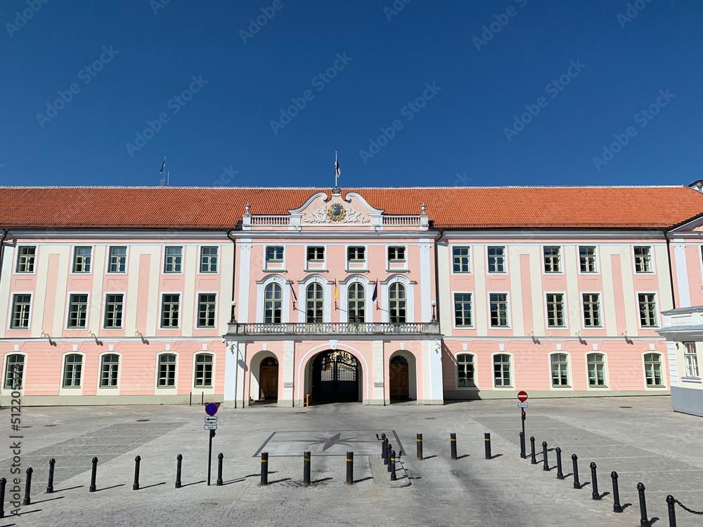 Naklejka premium Estonian parliament building in Tallinn, Estonia 