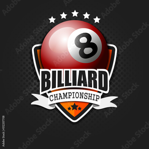 Billiard logo template design