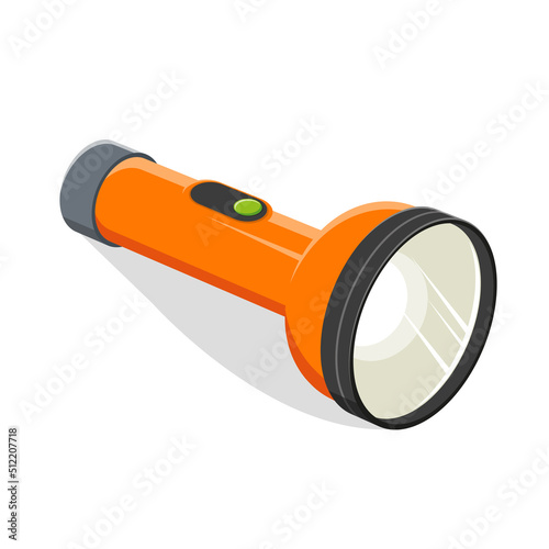 cartoon illustration of a flashlight