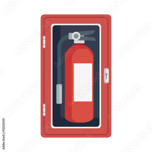 red extinguisher in case