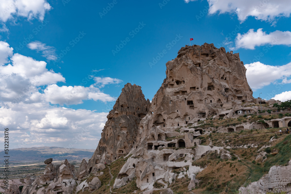 Uchisar Castle at Nevşehir, Cappadocia, Turkiye