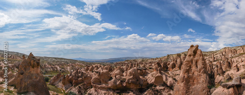 Panoramic view of Cappadocia landscape
